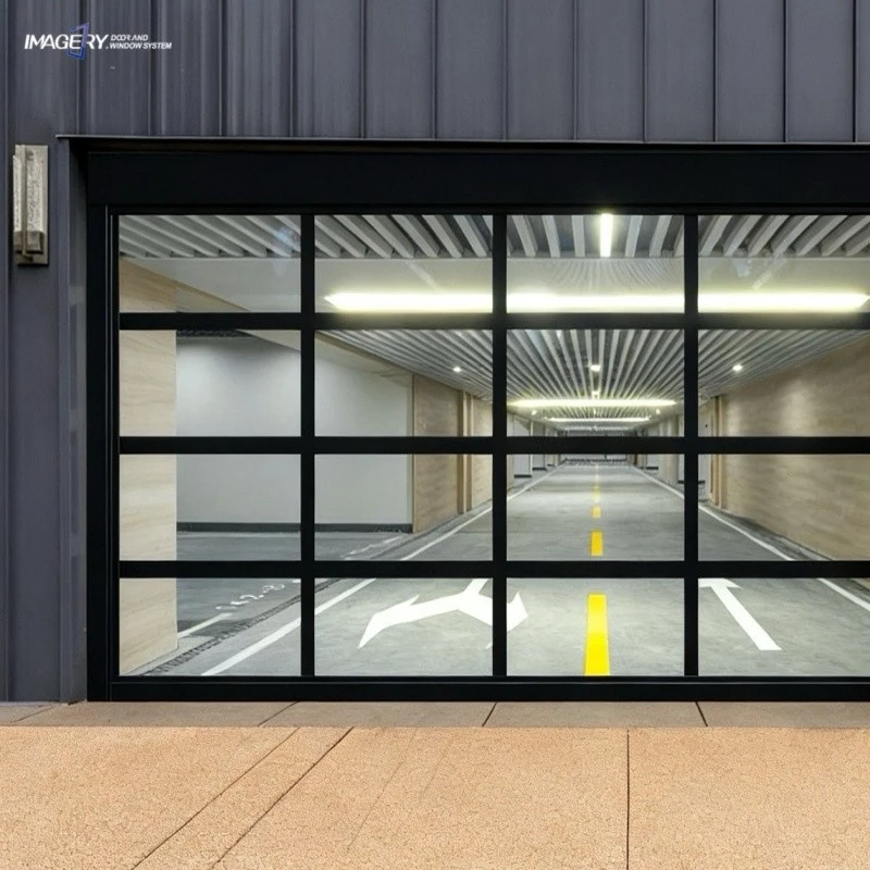 Electric Clear View Sectional Aluminum Glass Garage Door suppliers