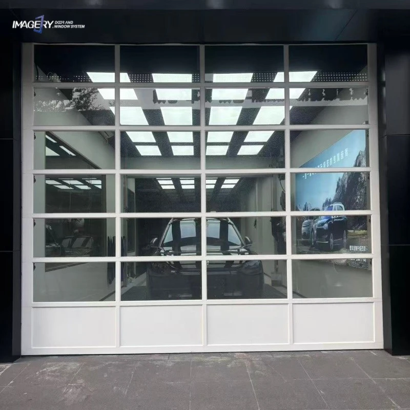 Electric Clear View Sectional Aluminum Glass Garage Door high quality